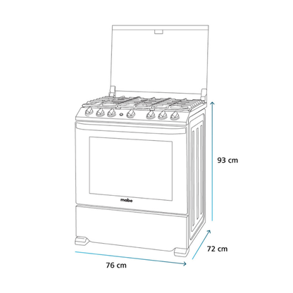 Estufa de Piso Mabe 76cm EMH7602JBS0