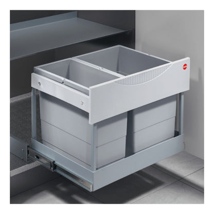 Cubo de basura doble con arrastrador Hafele 0930406
